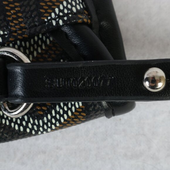 GOYARD ANJOU SAINT LOUIS TOTE BROWN BLACK LOGO INSIDE POUCH COIN PURSE ONLY - Picture 4 of 8